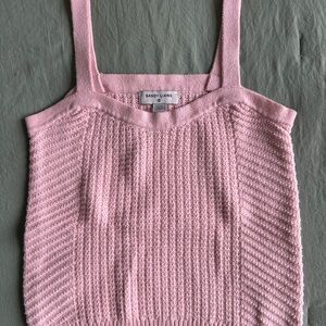 Sandy Liang Pink Ribbed Tank Top